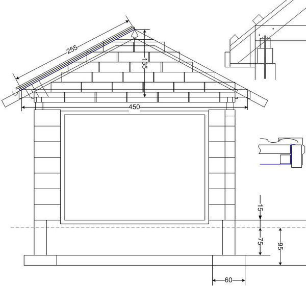 Схема постройки гаража из пеноблоков